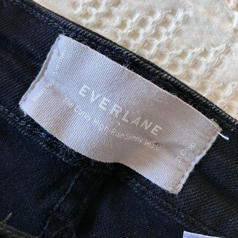 EVERLANE Curvy High-Rise Black Crop Skinny Jeans Size 23 - Picture 10 of 12